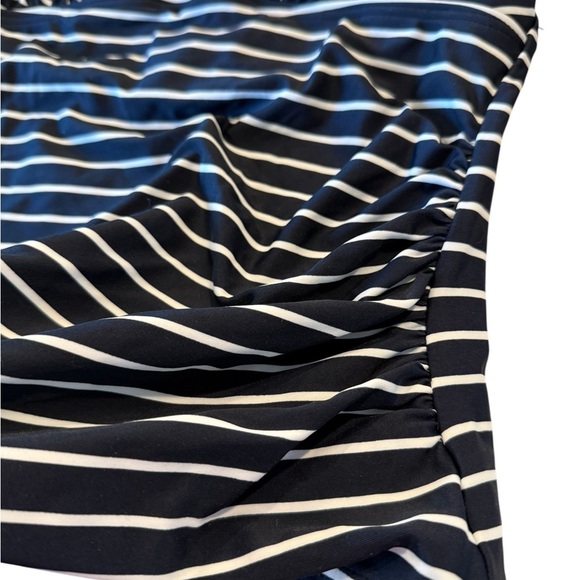 Tommy Hilfiger Navy White Striped Halter UPF Tankini Top Size Small NEW Sailor - Picture 7 of 14